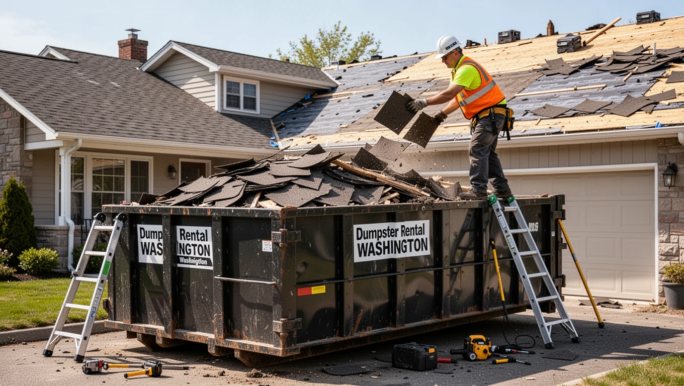 Dumpster for Roofing & Shingles